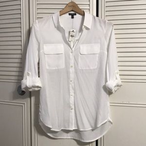 Classic white button down Express